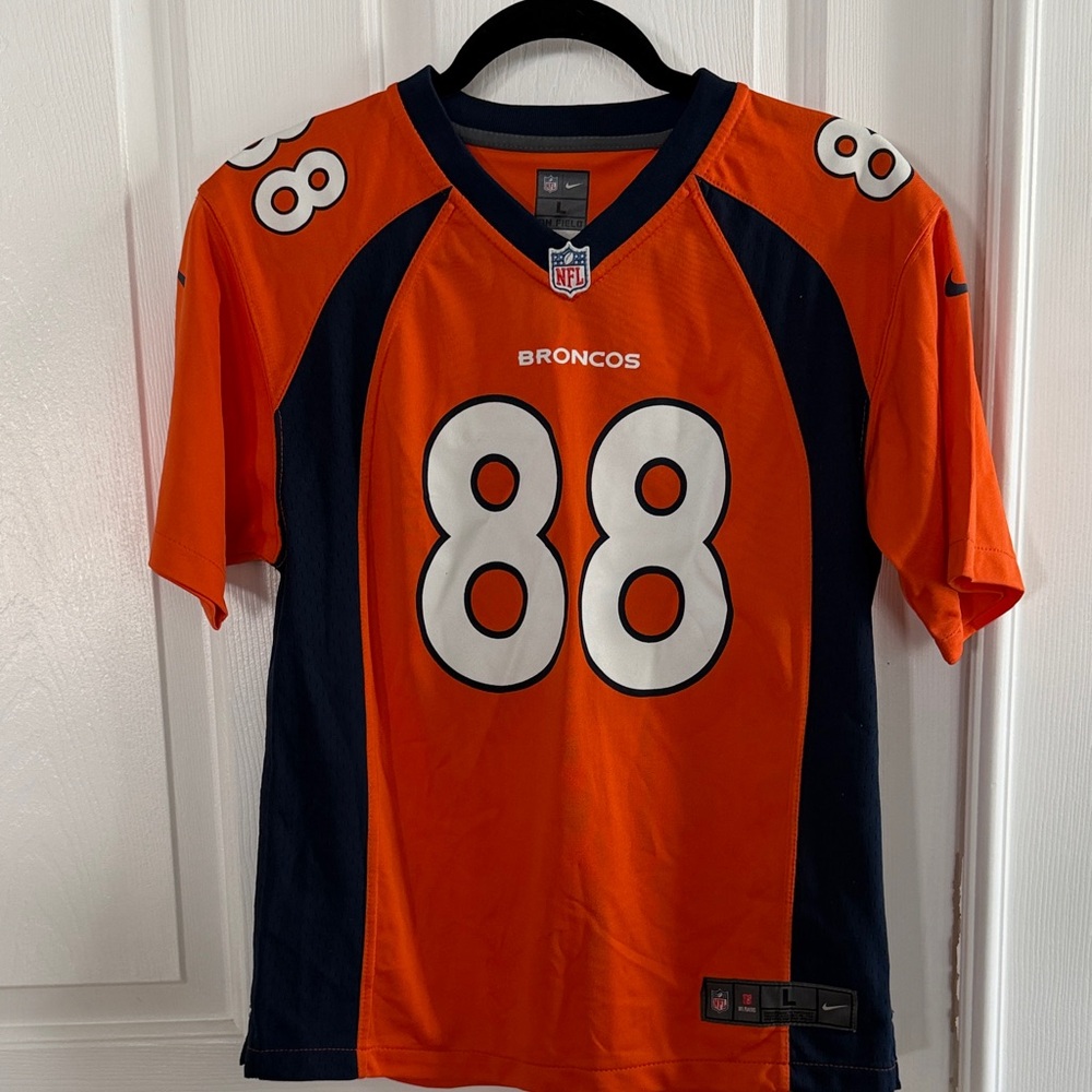 BRONCOS Nike Orange and Navy Jersey